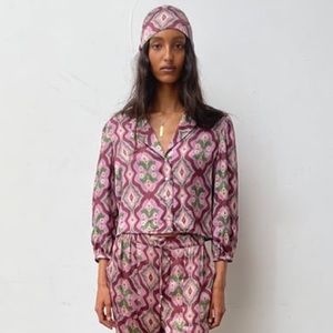 Zara printed flowy shirt